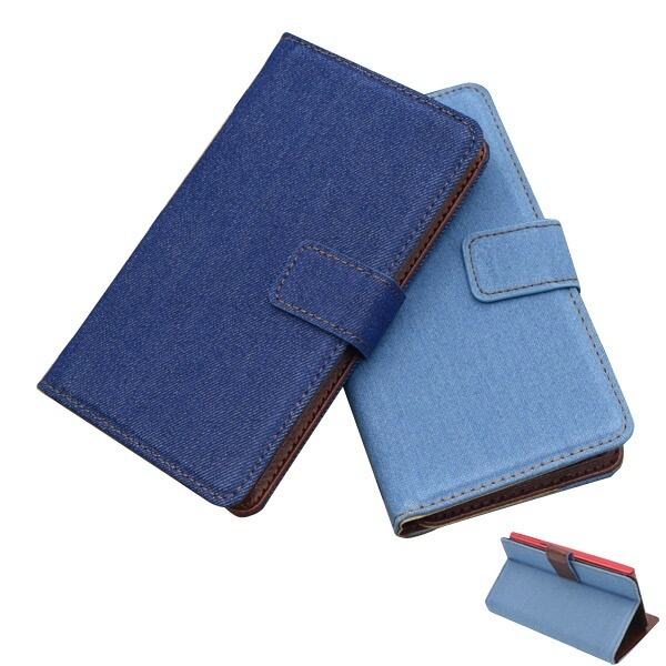 メール便送料無料<br>Xperia XZ1 SO-01K/SOV36/701SO用スライド式デニムデザインケースポーチ