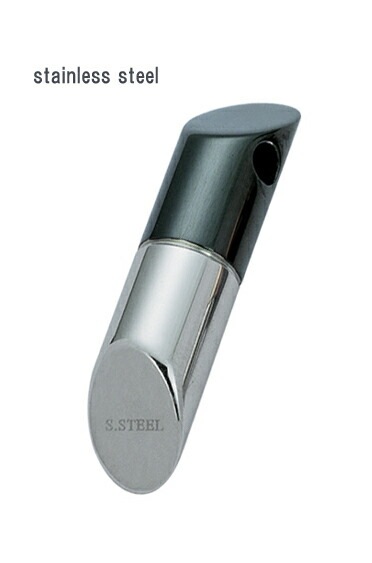 メール便送料無料<br>ステンレス カプセル風 ツートンカラー ネックレス