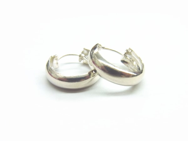 メール便送料無料<br>シルバー925フープピアス シルバーピアス 15mm 1ペア