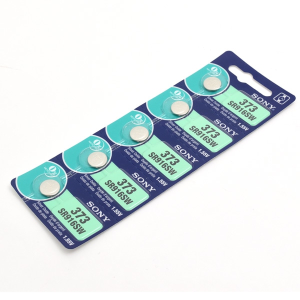 メール便送料無料<br>時計用電池SR916SW（373）1シート 5個セット