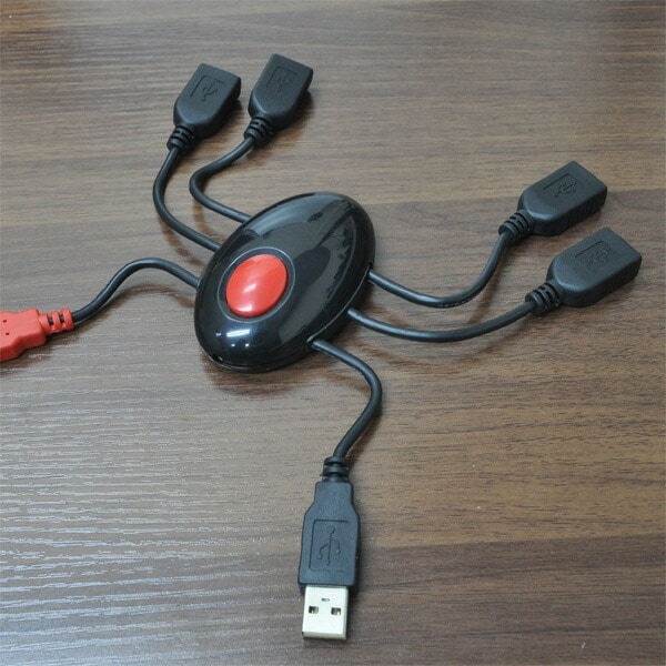 メール便送料無料<br>USBハブ/4ポートUSB2.0