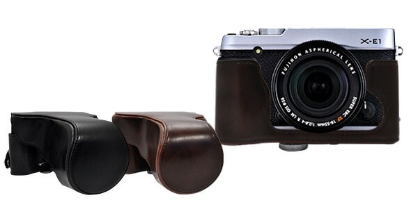 送料無料<br>アウトレットFUJIFILM X-E1 レンズキット対応 カメラケース&首さげ・肩掛け可能ネックストラップ