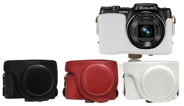 送料無料<br>アウトレットCASIO EXLIM EX-H50 カメラケース&首さげ・肩掛け可能ネックストラップ