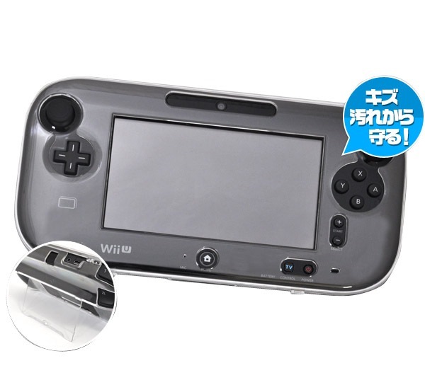 送料無料<br>任天堂 Wii Uゲームパッド用クリアケース
