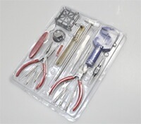 送料無料<br>錆・汚れありアウトレット販売時計用工具18点セット ホビー用