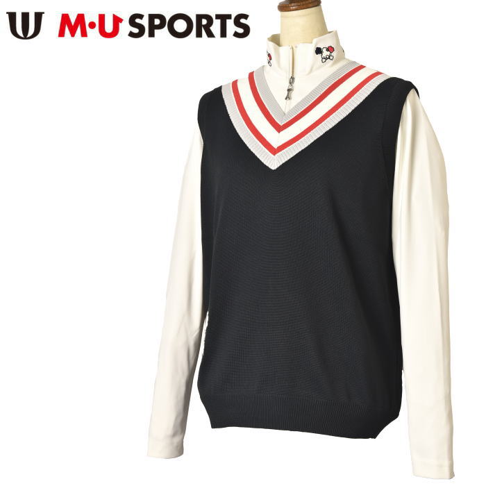 ベスト レディース MUスポーツ MUSPORTS ゴルフウェア 801j1350 M U SPORTS ミエコウエサコスポーツ エムユースポーツ ベスト
