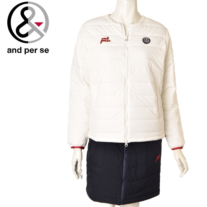 20％OFFセール！ アンパスィ and per se ゴルフ 2024秋冬新作 レディース 中綿ジップアップブルゾン 服 ゴルフウェア|and per se Ladies|and per se