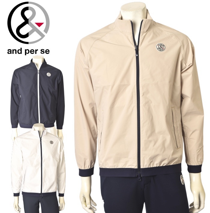 アンパスィ and per se ゴルフ 2025秋冬新作 メンズ ジップアップブルゾン 服 ゴルフウェア|and per se Mens|and per se