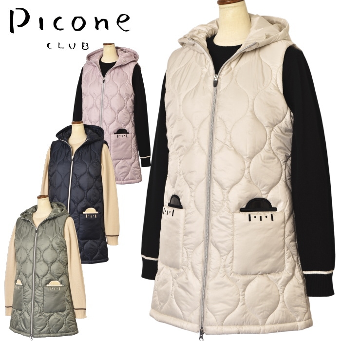 ピッコーネ クラブ PICONE CLUB ゴルフ 2025秋冬新作 レディース 中綿ロングベスト 服 ゴルフウェア|PICONE CLUB Ladies|PICONE CLUB