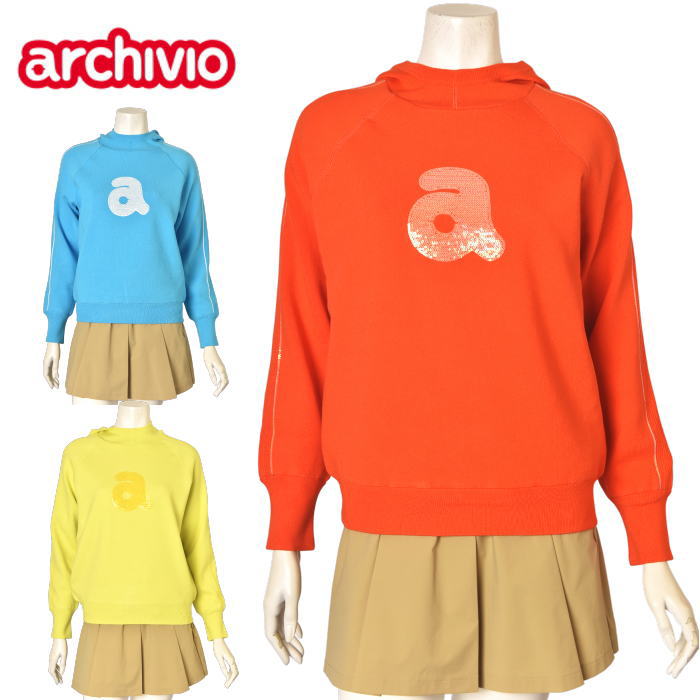 アルチビオ archivio ゴルフ 2025秋冬新作 レディース フーディーニットプルオーバー セーター 服 ゴルフウェア|archivio Ladies|archivio