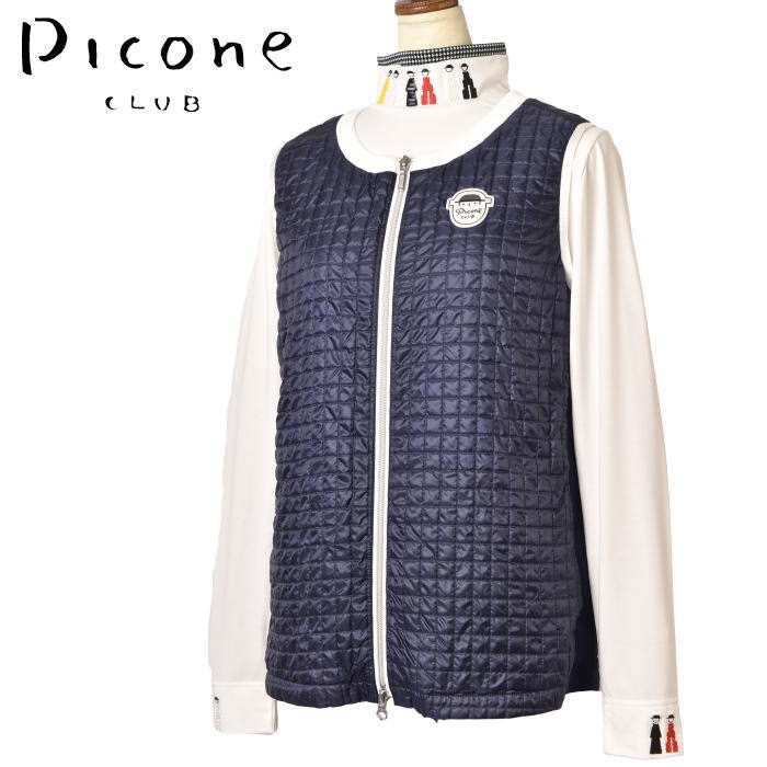 PICONE 薄紫 ジップアップベスト サイズM PICONE 薄紫 ジップアップベスト サイズM