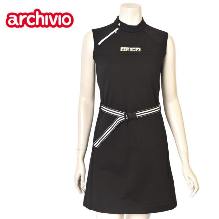 50％OFFセール！ アルチビオ archivio ゴルフ 2024秋冬新作 レディース ベルト付きノースリーブ裏起毛ワンピース 服 ゴルフウェア アウトレット 50％OFFセール！ アルチビオ archivio ゴルフ 2024秋冬新作 レディース
