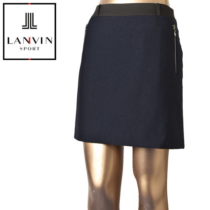 ランバンスポール】スリットデザイン×ロゴプレート ストレッチゴルフ