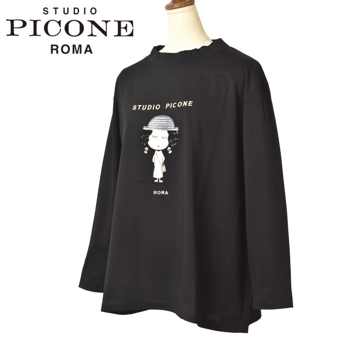 STUDIO PICONE ピッコーネ プルオーバー38 箔プリント冷感プルオーバー