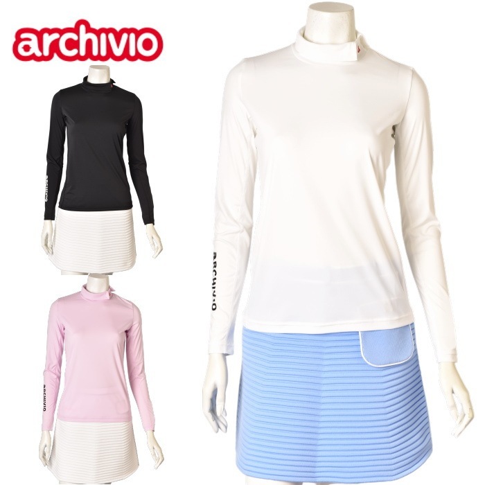 40％OFFセール！アルチビオ archivio ゴルフ 2025春夏新作 レディース ハイネックインナープルオーバー モックネック 服 ゴルフウェア アウトレット 40％OFFセール！ アルチビオ archivio ゴルフ 2025春夏新作 レディース