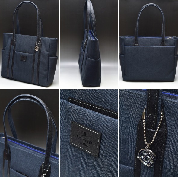 ���Х󥪥�֥롼 LANVIN en Bleu �����ƥ� �ɥ��å� B4�ȡ��ȥХå� ���̸���