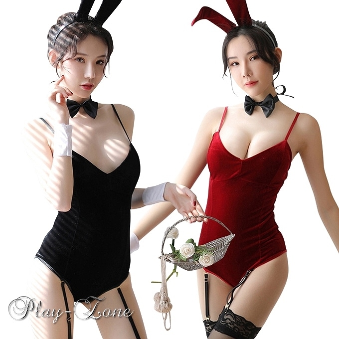バニーガール コスプレ セクシー 衣装 ハイレグ バニー 仮装 セクシー コスチューム ボディライン うさぎ コスプレ 衣装 セット ホワイト ブラック レッド ピンク 白 黒 赤 ベルベット D178