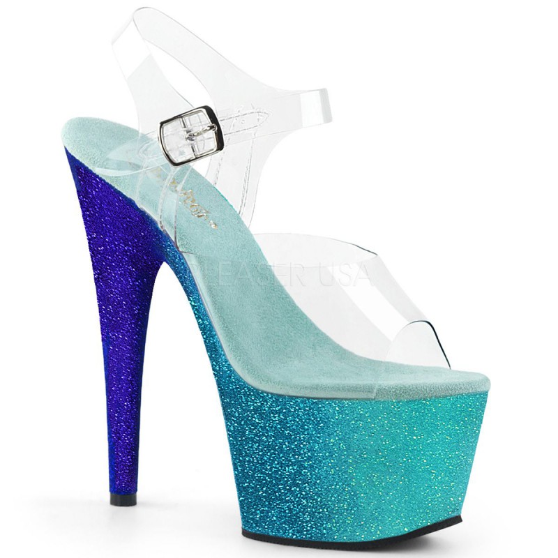 Pleaser(�ץ꡼����) ADORE-708OMBRE ����ǡ��������쥵����� ���ꥢ�����������֥롼 ��18cm�ҡ��뢡����
