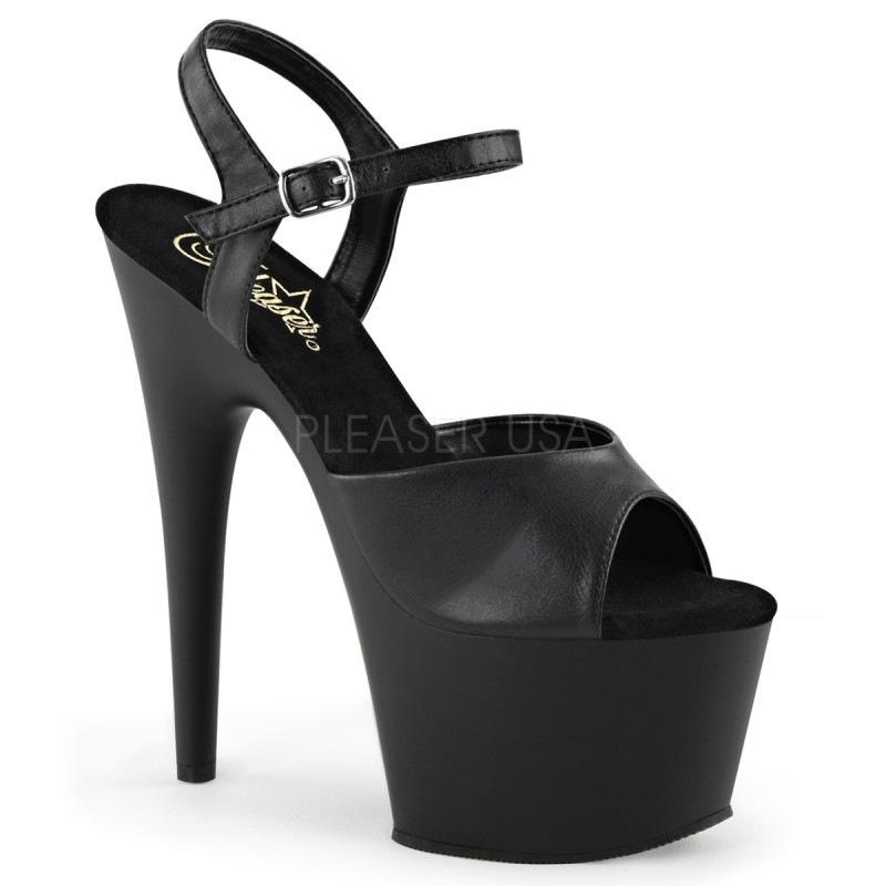 Pleaser(�ץ꡼����) ADORE-709 ���󥯥륹�ȥ�åץ������ ���쥵����� �Ĥ�ä��� �֥�å� 7inch Heel, 2 3/4inch PF������
