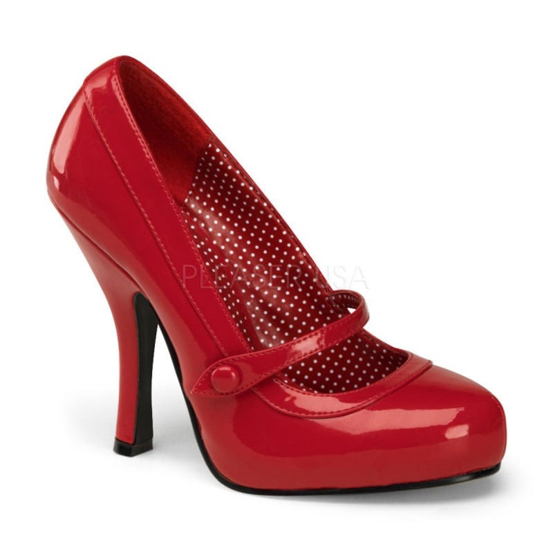 PIN UP COUTURE���ѥ�ץ������ȥ�å��դ� ���ʥ��ѥ�ץ� Pleaser CUTIEPIE-02-RED������