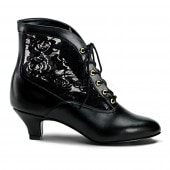 Funtasma DAME-05 2inch Heel, Lace Victorian Ankle Boot, Pioneer������