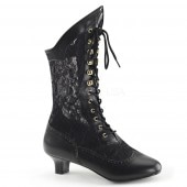 Funtasma DAME-115 2inch Heel, Lace Victorian Ankle Boot, Pioneer������