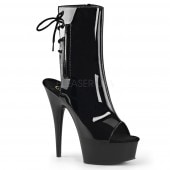 Pleaser(�ץ꡼����) �����ץ�ȥ����Хå����֡��ĥ������ DELIGHT-1018-BLKPAT������