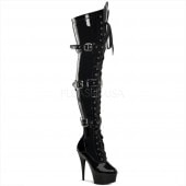 Pleaser(�ץ꡼����) DELIGHT-3028 �����ϥ��֡��� �ȥ�ץ�Хå��� �Ԥ߾夲�ܥ��åѡ��� ���ʥ��� ��15cm�ҡ��뢡����