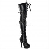 Pleaser(�ץ꡼����) DELIGHT-3028 �����ϥ��֡��� �ȥ�ץ�Хå��� �Ԥ߾夲�ܥ��åѡ� �Ĥ�ä��� ��15cm�ҡ��뢡����