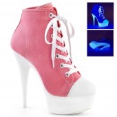 Pleaser(�ץ꡼����) DELIGHT-600SK-02 ���ˡ������֡��� �ԥ󥯥����Х����ͥ���ۥ磻�� UV�ָ� �����ɥ��å� 6inch Heel, 1 3/4inch PF������
