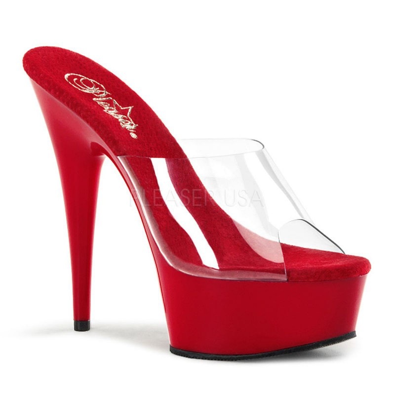 Pleaser DELIGHT-601 6inch Heel, 1 3/4inch Platform Peep Toe Slide������