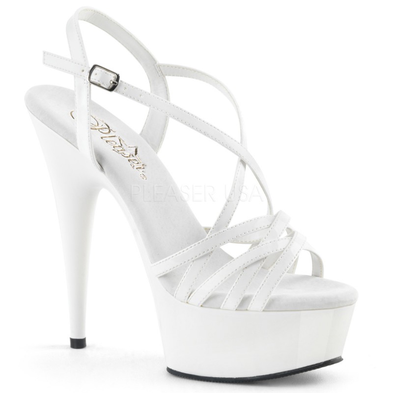 Pleaser DELIGHT-613 6inch Heel, 1 3/4inch PF Criss-Cross Strap Sandal������