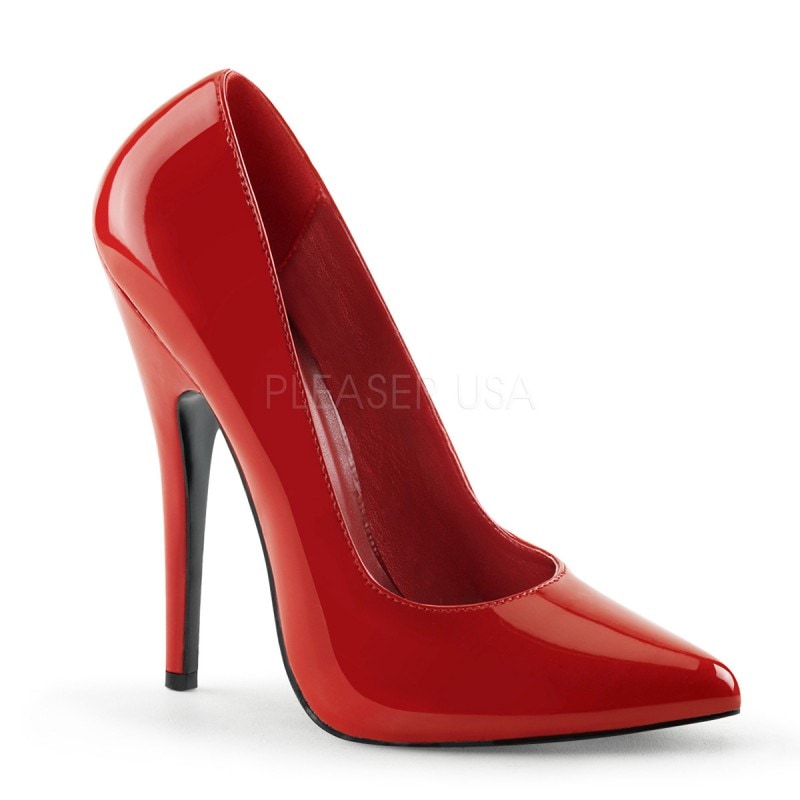 Pleaser �ϥ��ҡ��� �ѥ�ץ� �� ���ʥ�� ������ �ҡ�����15cm �ץ꡼���� DOMINA-420-REDPAT������