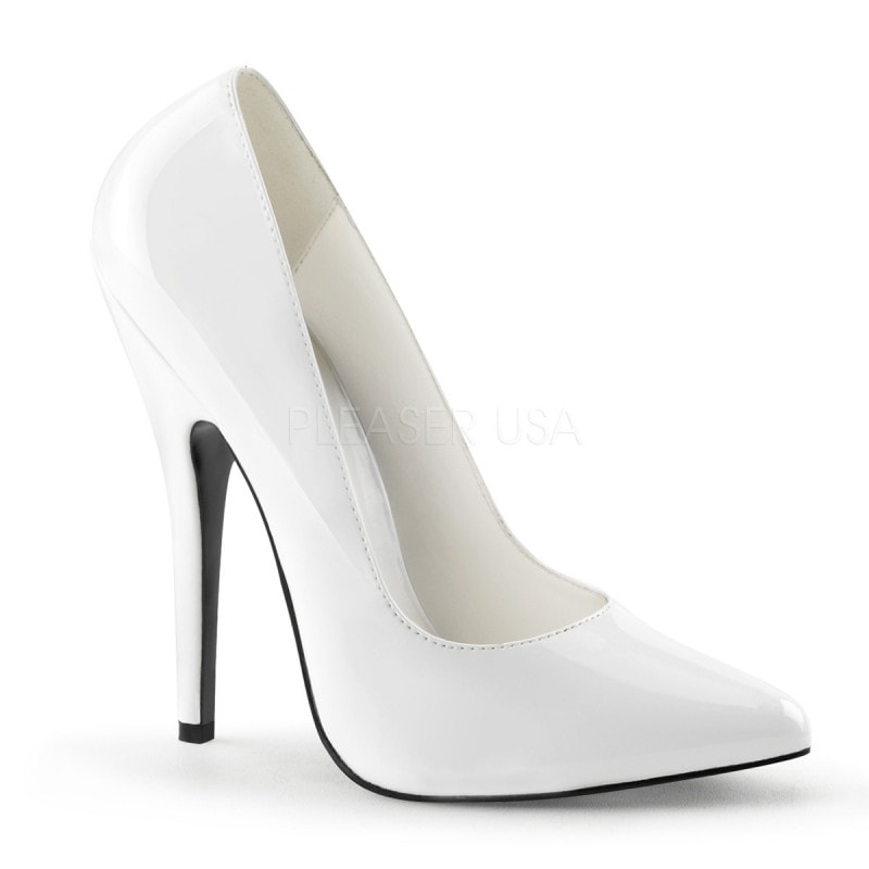 Pleaser �ϥ��ҡ��� �ѥ�ץ� �� ���ʥ�� ������ �ҡ�����15cm �ץ꡼���� DOMINA-420-WHTPAT������