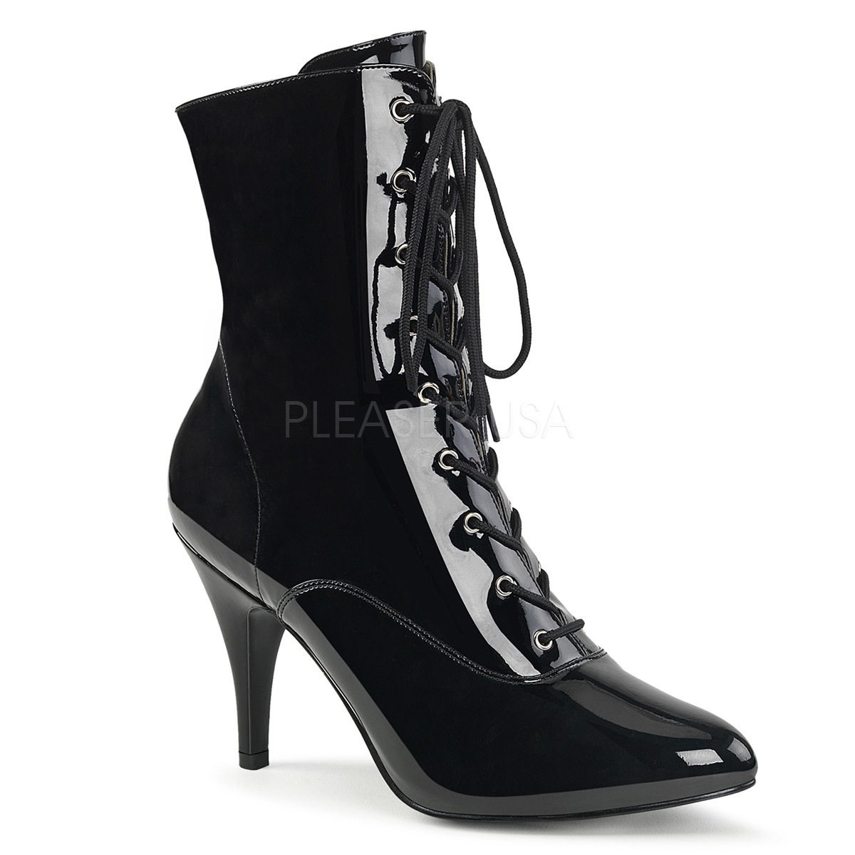 Pleaser ショートブーツ ポールダンス 8インチ サイズ6 ブラック Pleaser Adore-1020PK in Black Vegan Leather/Black – Pleaser Shoes