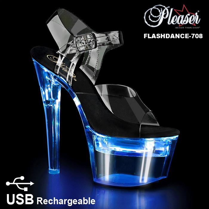 Pleaser(プリーザー) FLASHDANCE-708 USB充電 7色変化 ライトアップ厚底サンダル ポールダンス クラブ クリア／黒／クリア◆取り寄せ 000000002170.jpg