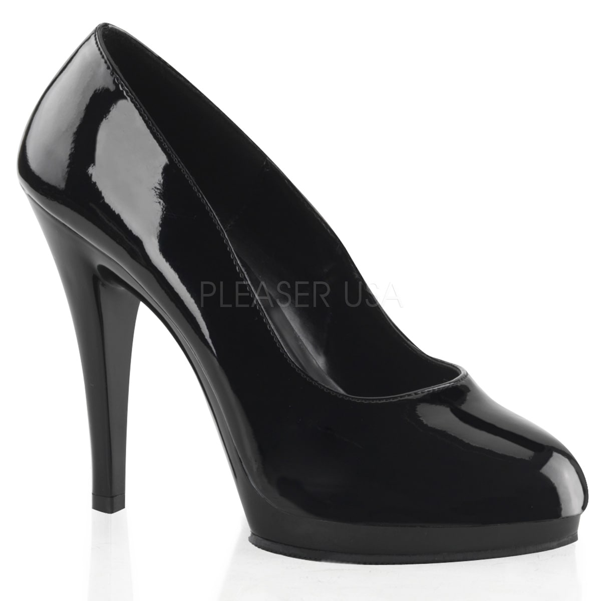 パンプス エナメル 黒 ブラック 光沢 ハイヒール Pleaser FLAIR
