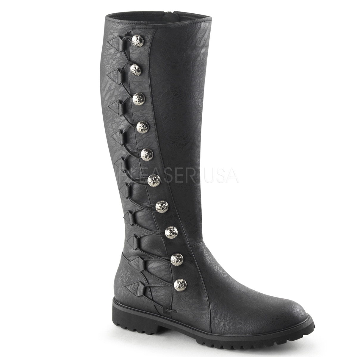 FUNTASMA (Pleaser) #Men's メンズ ニーハイブーツ／ローヒール GOTHAM-109 黒◆取り寄せ FUNTASMA (Pleaser) #Men's メンズ ニーハイブーツ／ローヒール GOTHAM