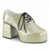 Funtasma JAZZ-02G 3 1/2inch Heel #Men's SILVER GLITTER Platform Disco Shoes������