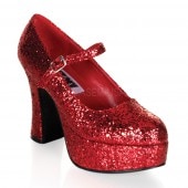 Funtasma MARYJANE-50G 4inch Heel, 1 1/2inch PF, Heel Mary Jane Pump w/Glitter