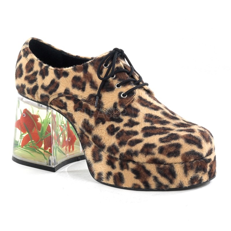 Funtasma PIMP-02 3 1/2inch Heel, 1 1/2inch PF #Men's Disco Platform w/Floating Fish������