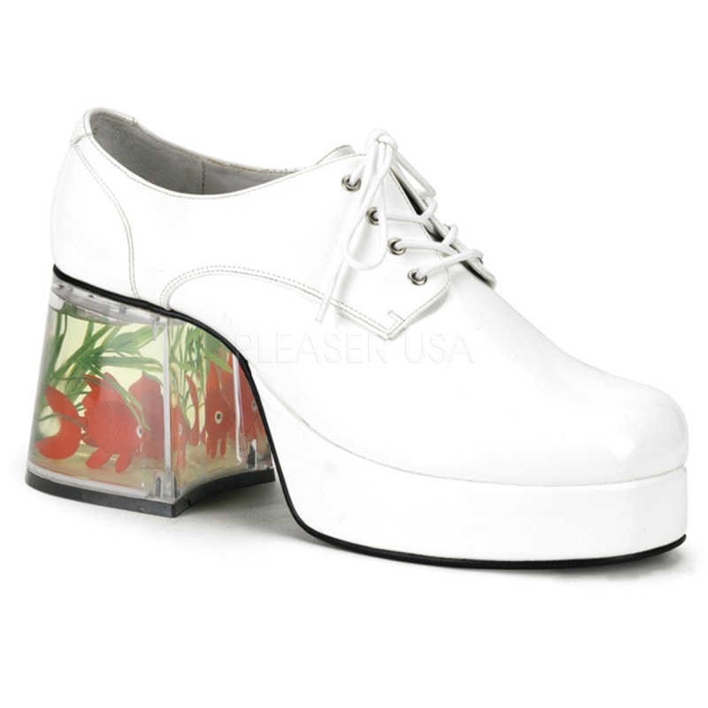 Funtasma PIMP-02 3 1/2inch Heel, 1 1/2inch PF #Men's Disco Platform w/Floating Fish������