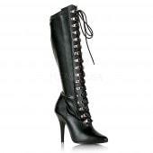 Pleaser SEDUCE-2024 5inch D-Ring Stretch Knee BT, Side Zip������