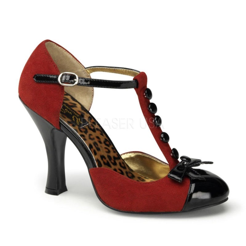 PIN UP COUTURE T���ȥ�åץѥ�ץ� �� ���ʥ�롿���ӥ�����Ǻ� �ϥ��ҡ�����10cm Pleaser SMITTEN-10-RED������