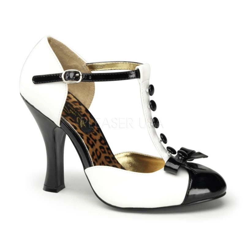 PIN UP COUTURE T���ȥ�åץѥ�ץ� �� ���ʥ�롿���ӥ�����Ǻ� �ϥ��ҡ�����10cm Pleaser SMITTEN-10-WHT������
