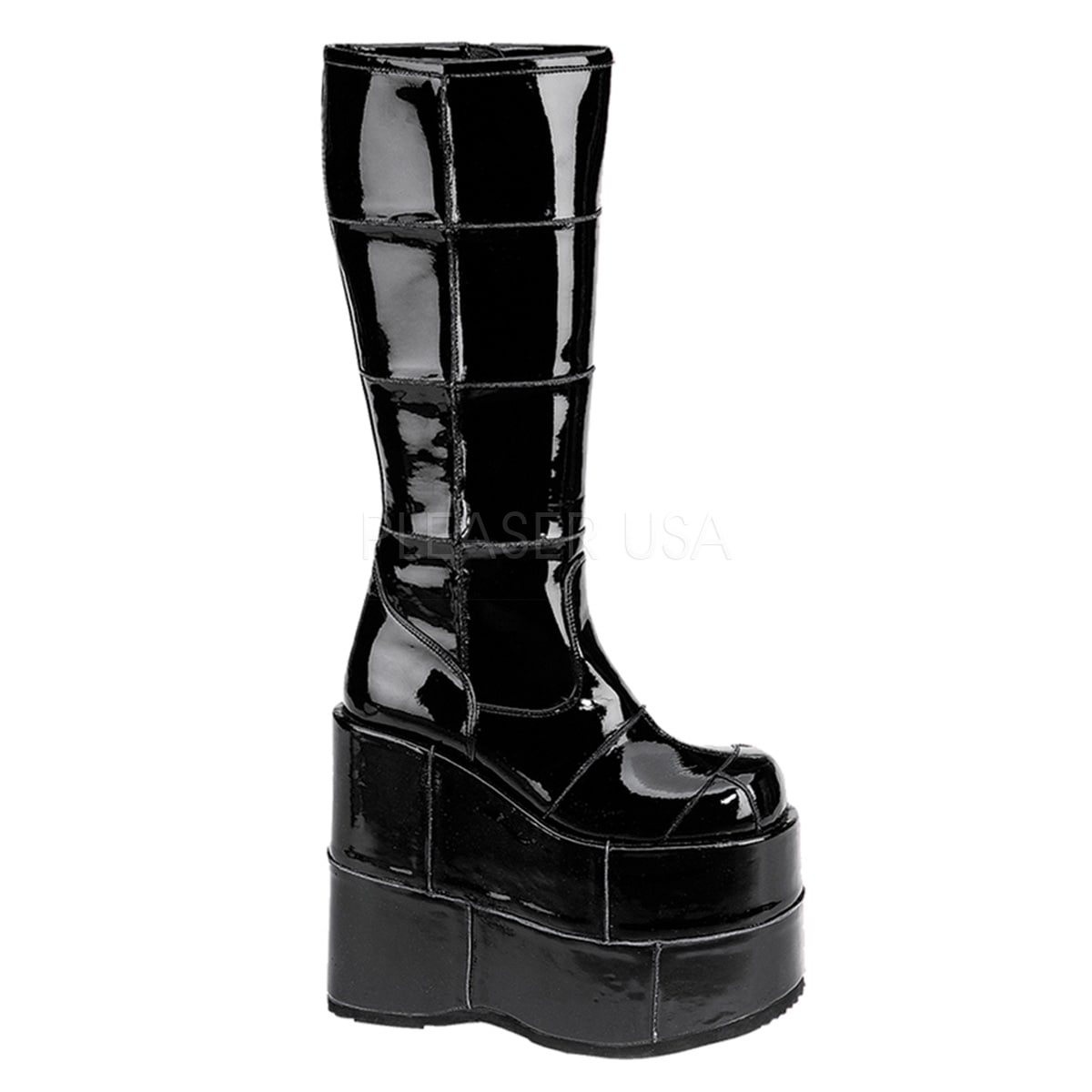 Demonia STACK-301 7inch PF Goth Cyber GoGo Punk Patched Knee BT #Men's/UNISEX ◆取り寄せ Demonia STACK-301 7inch PF Goth Cyber GoGo Punk Patched Knee BT