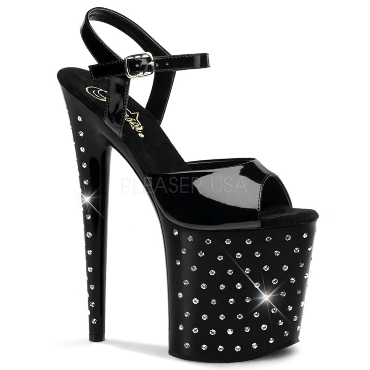 Pleaser STARDUST-809 8inch Rhinestone Studded Ankle Strap P/F Sandal◆取り寄せ 000000004042.jpg