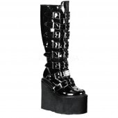 Demonia SWING-815 5 1/2inch PF Goth Punk Gogo Cyber Knee BT w/ Metal Plates������