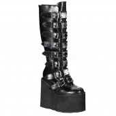 Demonia SWING-815 5 1/2inch PF Goth Punk Gogo Cyber Knee BT w/ Metal Plates������