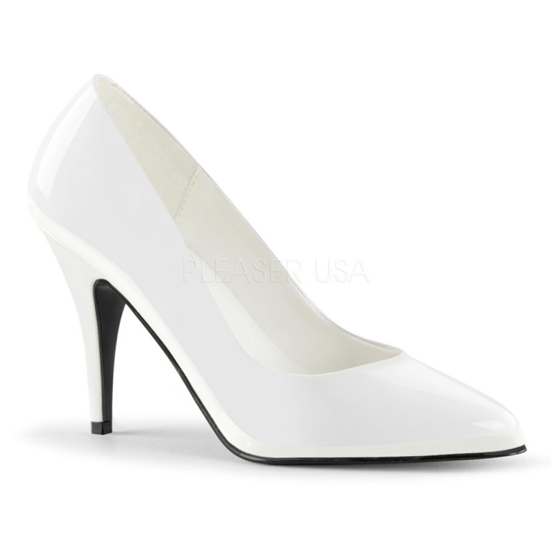 Pleaser �ѥ�ץ� �ϥ��ҡ��� ��/�ۥ磻�� ���ʥ�� ��ǥ��������塼�� VANITY-420-WHTPAT������